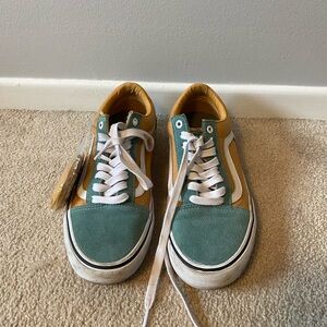 VANS Old Skool Pro Oak Buff Oil Blue/Skate Board- (9.5)